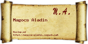 Magocs Aladin névjegykártya
